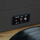 Akai Retro Bluetooth Rechargeable Turntable in Faux Leather Case Black