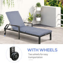 Outsunny Rattan Single Lounge - Grey