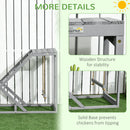 PawHut Chicken Coop Toy with Swing, Ladder, Platform for 2 Chickens, Hens, Grey