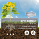 Outsunny Set of 2 Raised Garden Bed Galvanized Steel Planter