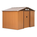 Outsunny 13 X 11ft Outdoor Garden Storage Shed W/2 Doors Galvanised Metal Yellow