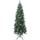 HOMCOM Christmas Tree Snow Dipped Slim 6'