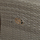 Outsunny 4 Piece Rattan Garden Furniture Set with Sofa, Glass Table, Grey