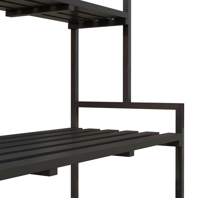 Outsunny 3 Tiered Plant Rack Stand with Hanging Hooks for Indoor Outdoor Use