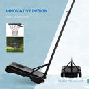 SPORTNOW Basketball Backboard Hoop Net Set with Wheels, 200-305cm, Black