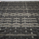 Outsunny Foldable Outdoor Coffee Table, Metal Frame Rattan Side Table, Grey