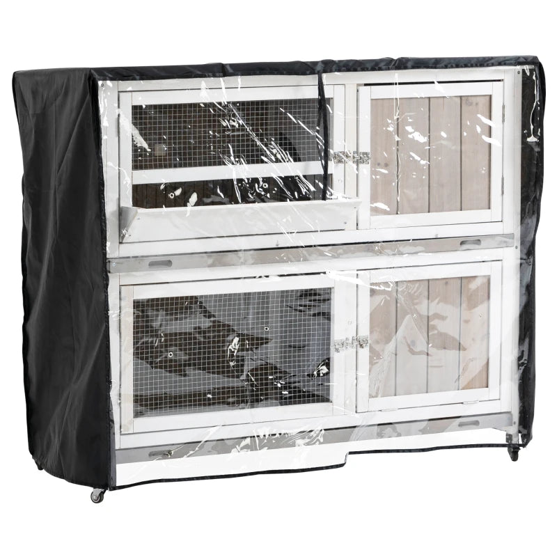 Pawhut Two Tier Rabbit Hutch