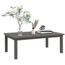 Outsunny Aluminium Outdoor Coffee Table Patio Table w/ Brown Wood Grain Effect