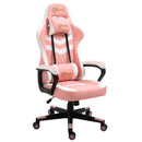 Vinsetto Racing Gaming Chair w/ Lumbar Support, Gamer Office Chair, Pink White