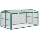 Outsunny Aluminium Cold Frame Greenhouse Planter with Openable Top 130x70x61cm