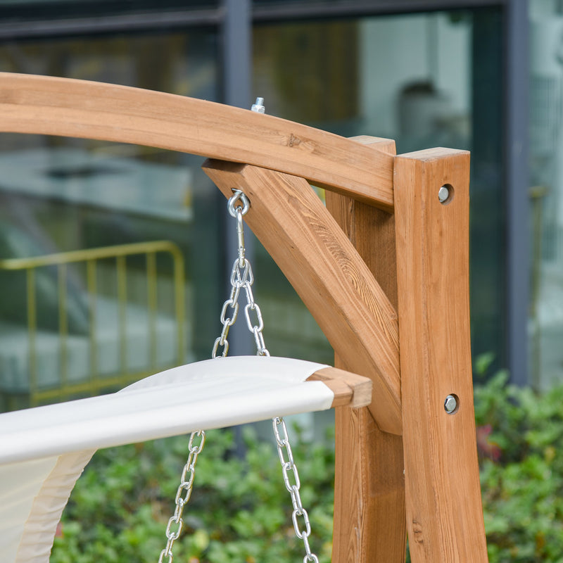 Outsunny-Pine/Fir Wood swing Bench