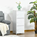 HOMCOM Filing Cabinet with Metal Door 103x38x38cm White