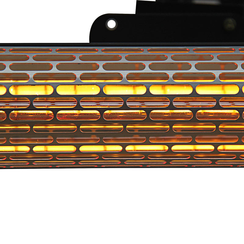 Outsunny Outdoor Wall Mount Electric Halogen Heater 1500W-Black