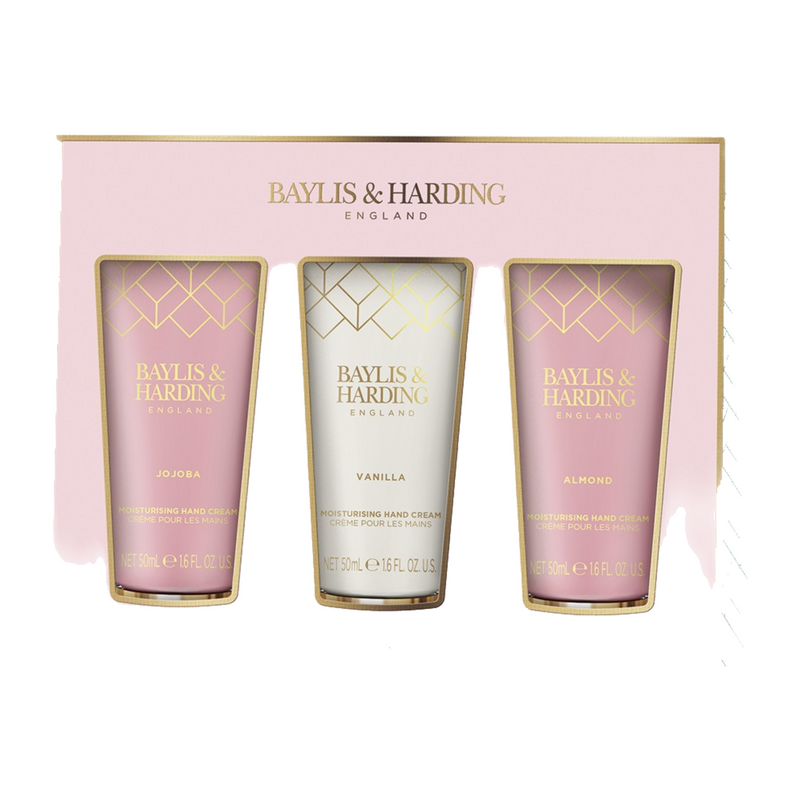 Luxury Hand Cream Set Baylis & Harding Jojoba, Vanilla & Almond Oil Gift Set