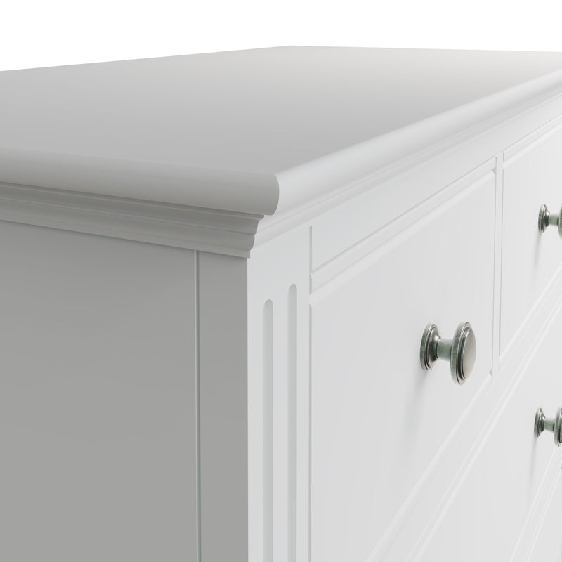 Warwick Classic White  Chest of Drawers 2 Over 3 80 x 40 x 95 cm