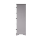Keswick Moonlight Grey  Chest of 5 Drawers - Narrow 50 x 36 x 115 cm