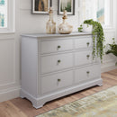 Keswick Moonlight Grey  Chest of 6 Drawers 115 x 40 x 78 cm