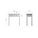 Keswick Moonlight Grey  Dressing Table 80 x 40 x 80 cm