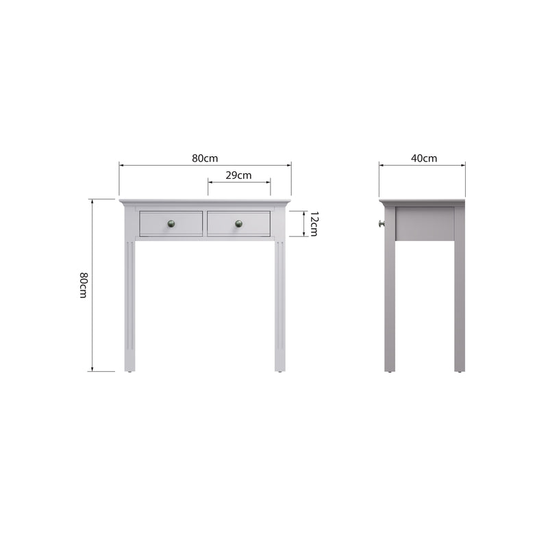 Keswick Moonlight Grey  Dressing Table 80 x 40 x 80 cm