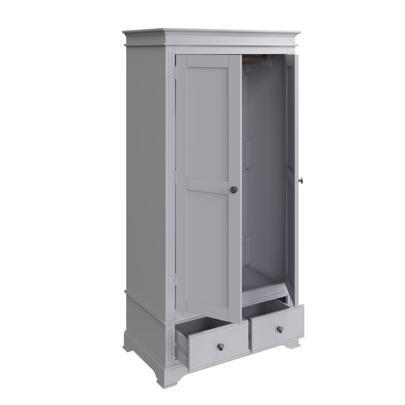 Keswick Moonlight Grey  Wardrobe 2 Door 90 x 52 x 185 cm