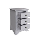 Keswick Moonlight Grey  Bedside Table with 3 Drawers 40 x 33.5 x 56.5 cm