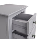 Keswick Moonlight Grey  Bedside Table with 3 Drawers 40 x 33.5 x 56.5 cm