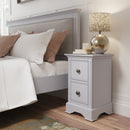 Keswick Moonlight Grey  Bedside Table with 2 Drawers 35 x 32 x 56.5 cm