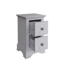 Keswick Moonlight Grey  Bedside Table with 2 Drawers 35 x 32 x 56.5 cm