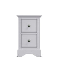 Keswick Moonlight Grey  Bedside Table with 2 Drawers 35 x 32 x 56.5 cm