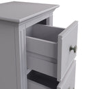 Keswick Moonlight Grey  Bedside Table with 2 Drawers 35 x 32 x 56.5 cm