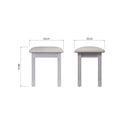 Keswick Moonlight Grey  Stool 42 x 35 x 48 cm