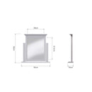 Keswick Moonlight Grey  Trinket Mirror 50 x 10 x 50 cm