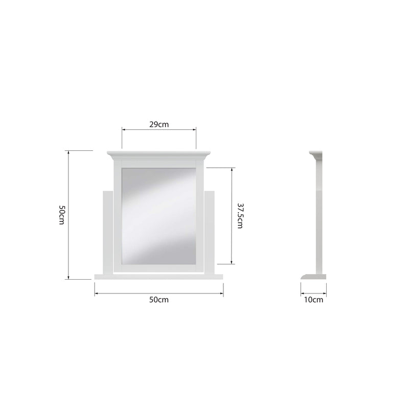 Warwick Classic White  Trinket Mirror 50 x 10 x 50 cm