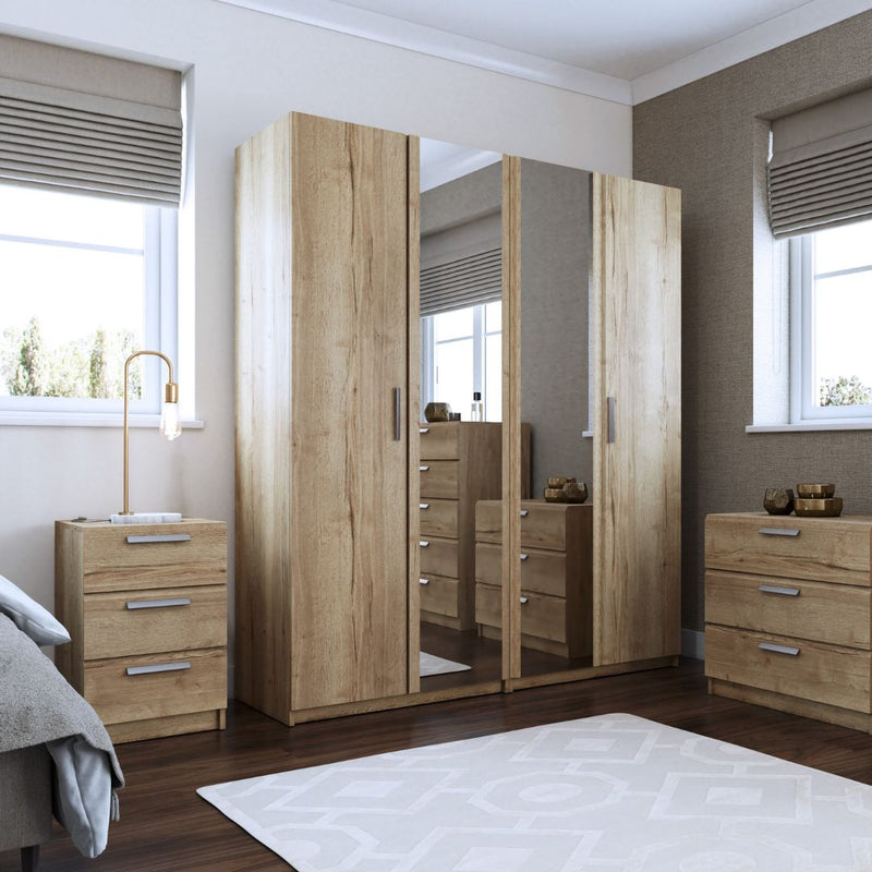 Buckingham Ready Assembled Chest of Drawers with 5 Drawers - Natural Rustic Oak