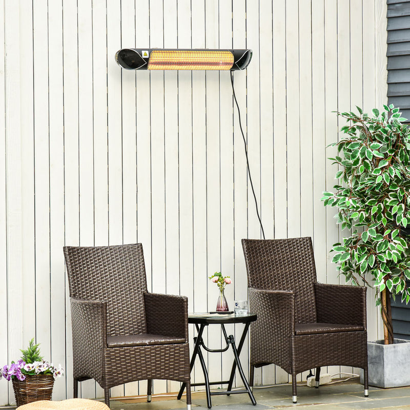 Outsunny 2000W Electric Patio Heater Wall Mounted Heater