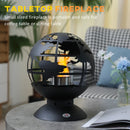 HOMCOM Globe Shape Tabletop Bioethanol Fireplace 0.4L Tank- Black