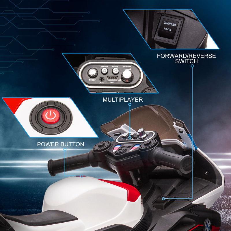 HOMCOM Kids Electric Ride On Motorcycle Bike BMW HP4 6V - Red
