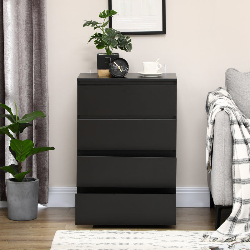 HOMCOM Bedroom Chest of Drawers, 4 Drawers Dresser, Drawer Unit