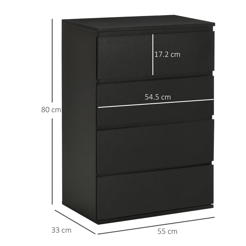 HOMCOM Bedroom Chest of Drawers, 4 Drawers Dresser, Drawer Unit