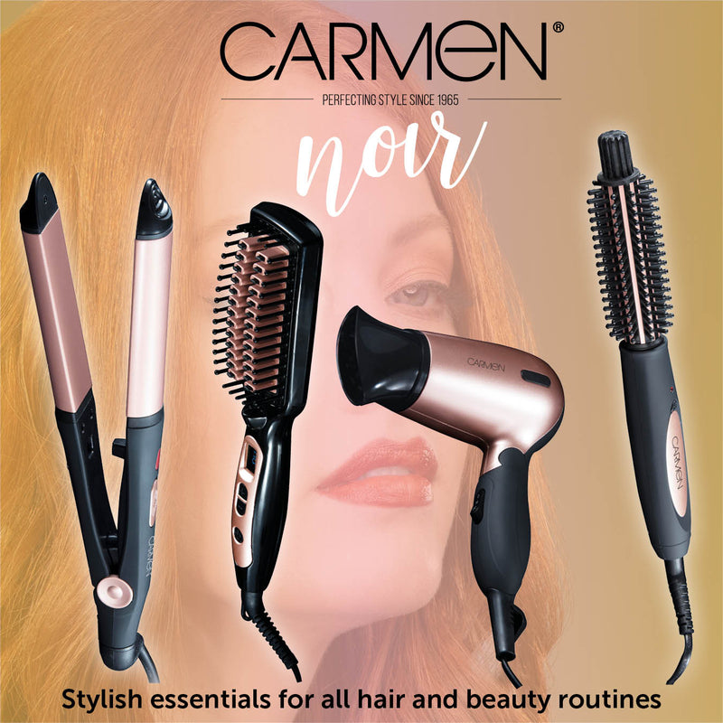 Carmen Noir Hair Dryer Gift Set - Black/Rose Gold