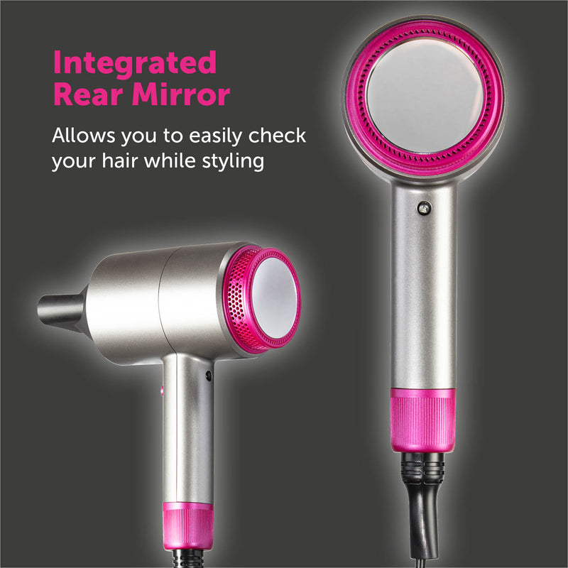 Carmen Professional Hair Dryer Neon DC - Graphite / Pink