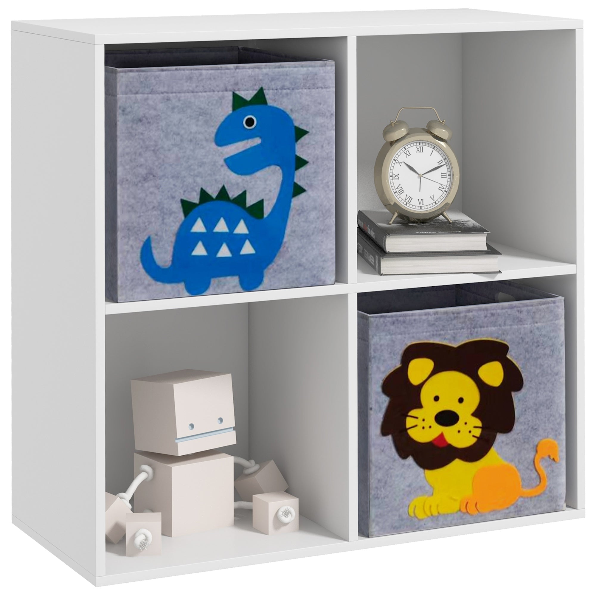 ZONEKIZ Toy Organiser with Two Non-Woven Fabric Drawers for Bedroom