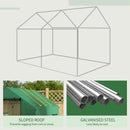 Outsunny Tunnel Greenhouse W/ UV-resistant PE Cover, Wide Door, 2 x 3(m), Green