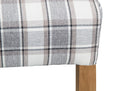 Pair of Scroll Back Dining Chair - Cappuccino Check