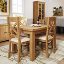 Tunbridge Oak Butterfly Extending Table 1m with Metal Runner 100 x 75 x 78 cm