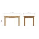 Tunbridge Oak Butterfly Extending Table 1m with Metal Runner 100 x 75 x 78 cm