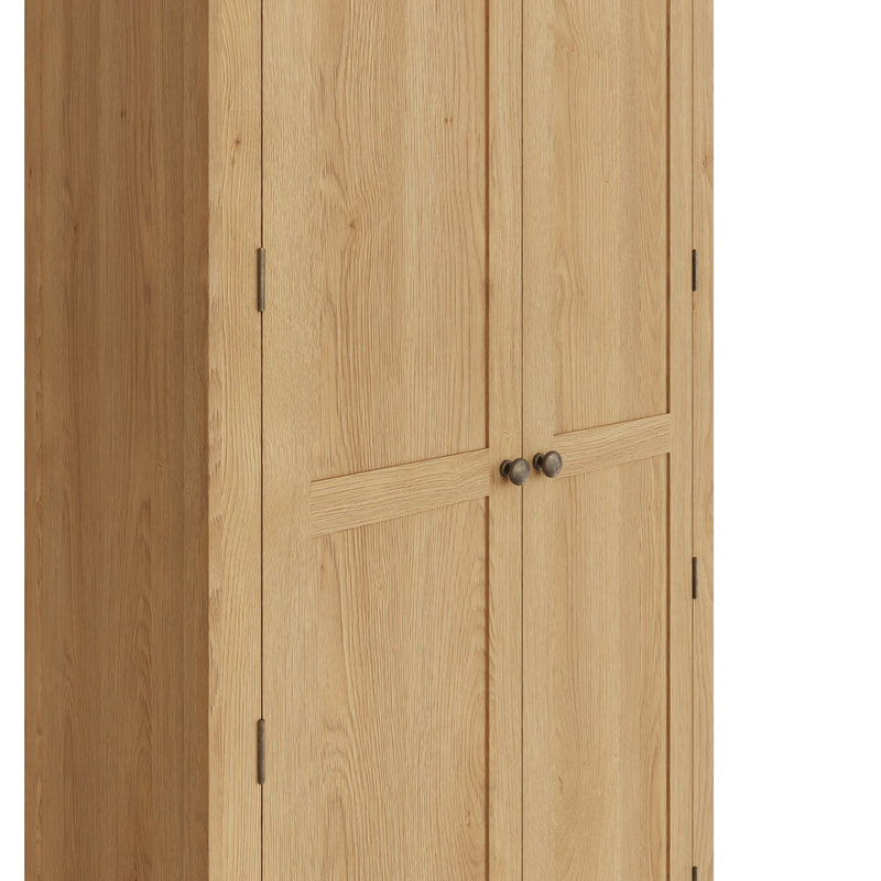 Tunbridge 2 Door Wardrobe - Medium Oak Finish