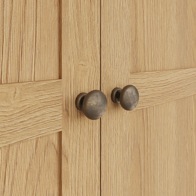Tunbridge 2 Door Wardrobe - Medium Oak Finish
