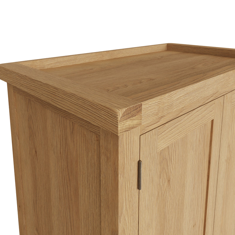 Tunbridge 2 Door Wardrobe - Medium Oak Finish