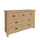 Tunbridge Oak Chest of Drawers 3 Over 4  135 x 45 x 85 cm